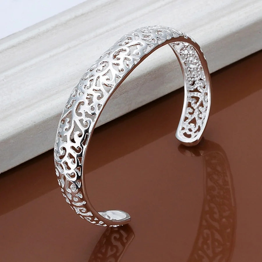 Sterling Silver Open Bangle Bracelet
