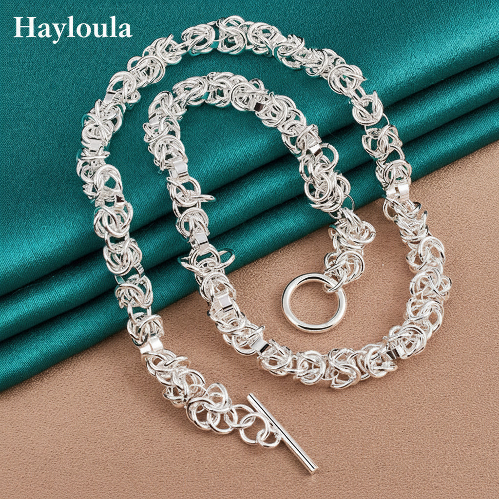 Sterling Silver Chain Bracelet & Necklace Set