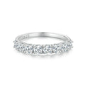 Bague en argent sterling avec moissanite à 8 pierres