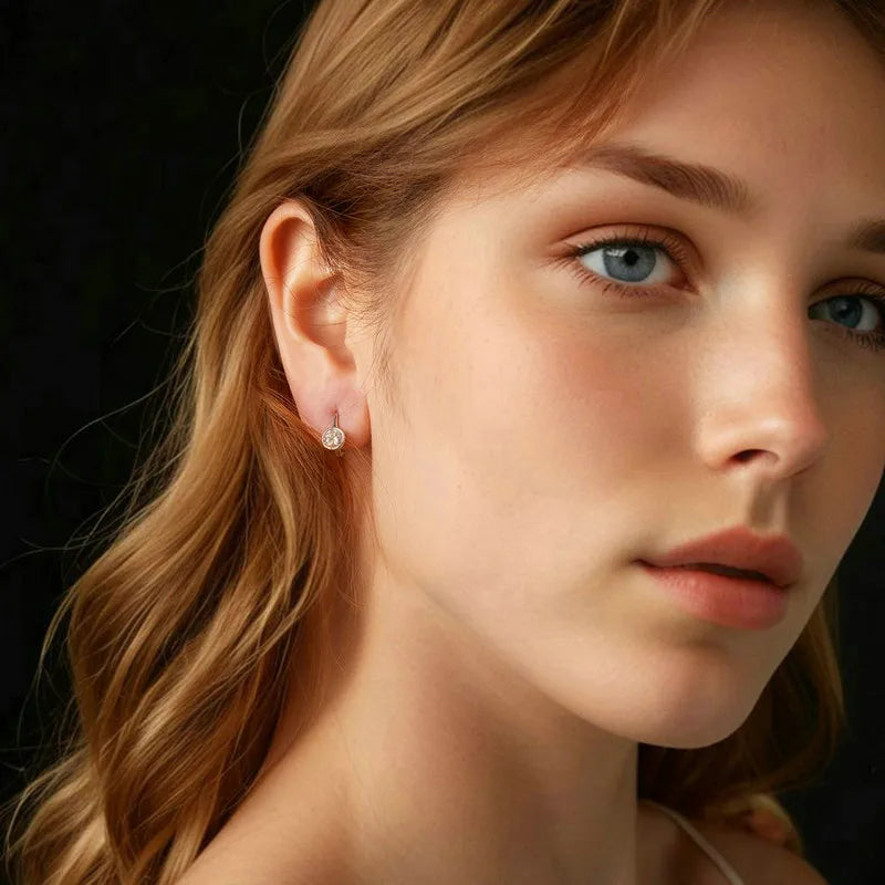 Sterling Silver Moissanite Stud Earrings