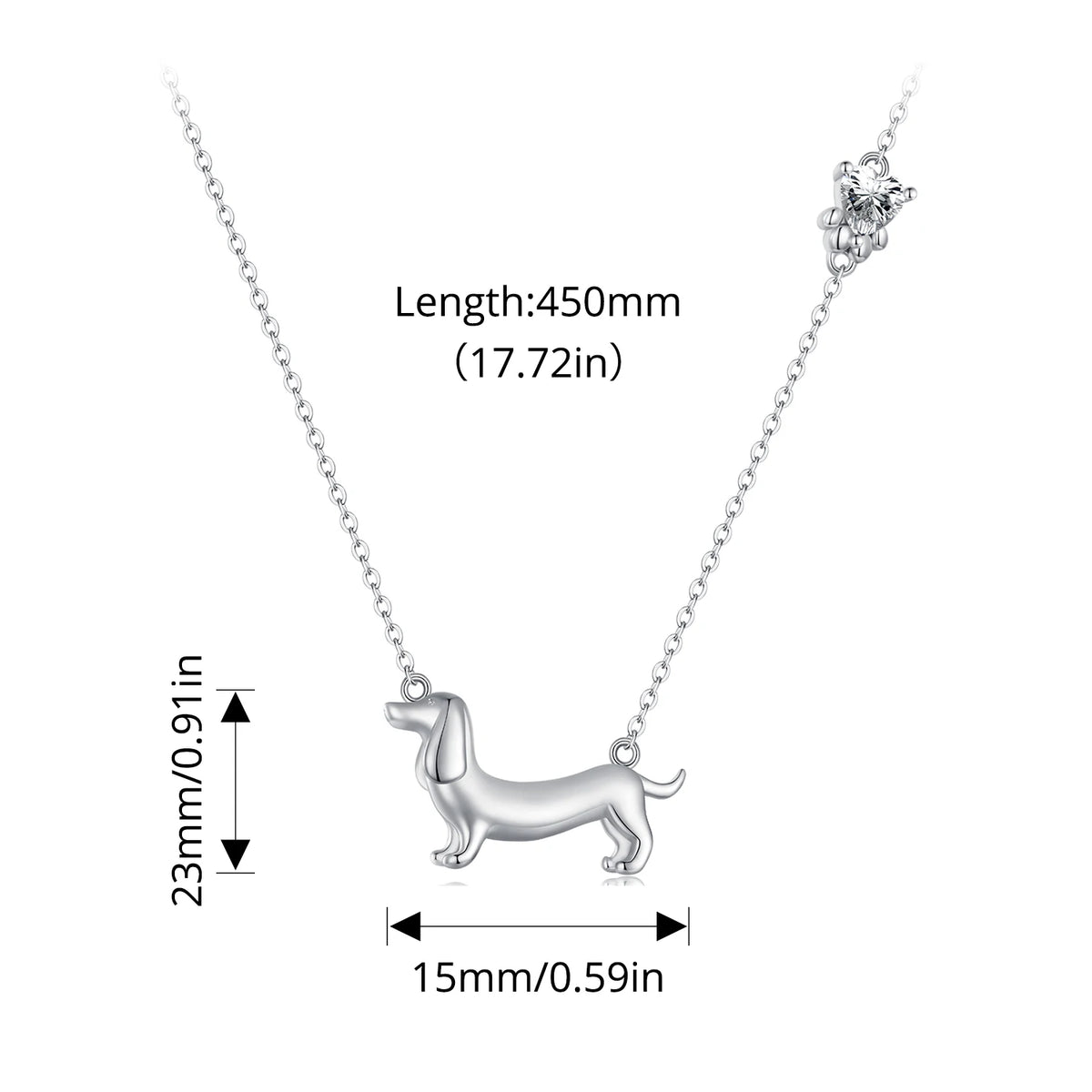 Sterling Silver Cat & Moonstone Pendant Necklace