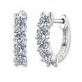 Créoles en argent sterling avec 5 pierres de moissanite