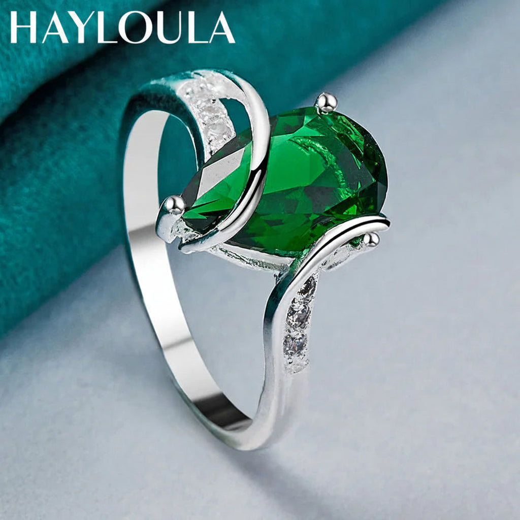 Sterling Silver Water Drop Turquoise Ring