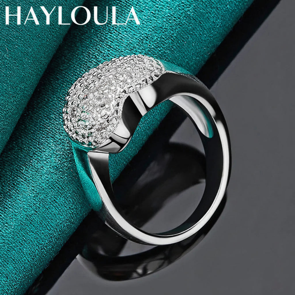 Sterling Silver Heart Zircon Ring
