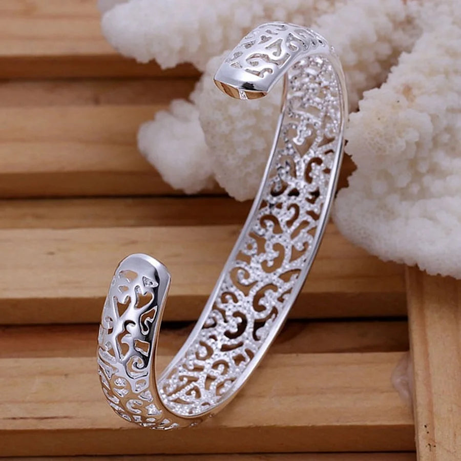 Sterling Silver Open Bangle Bracelet