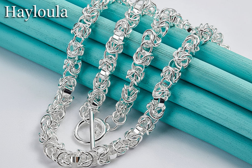 Sterling Silver Chain Bracelet & Necklace Set