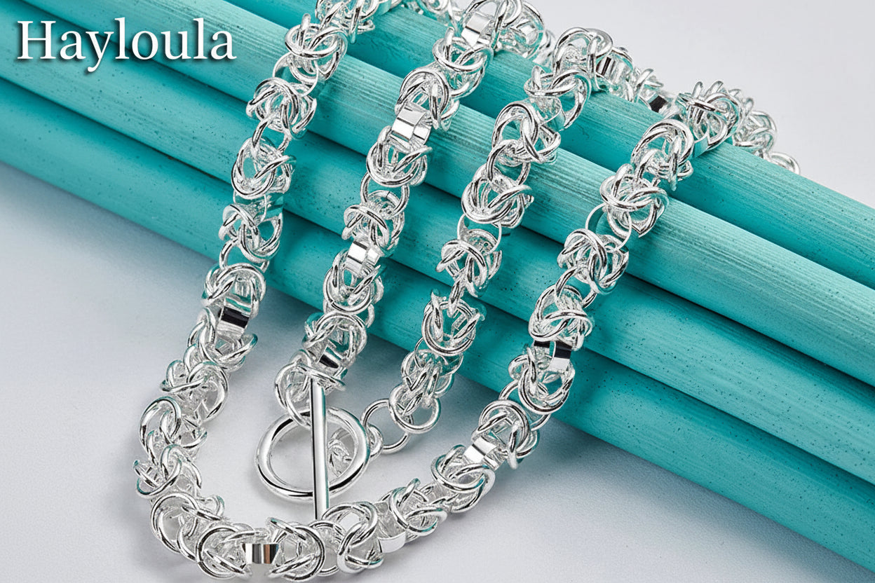 Sterling Silver Chain Bracelet & Necklace Set