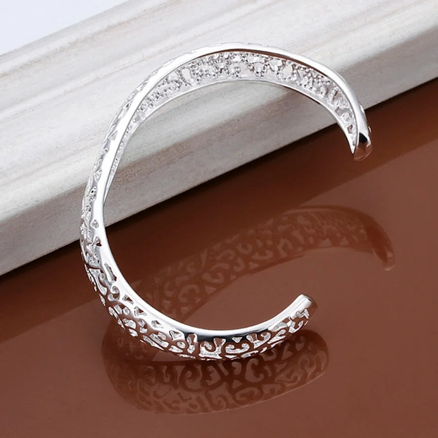 Sterling Silver Open Bangle Bracelet