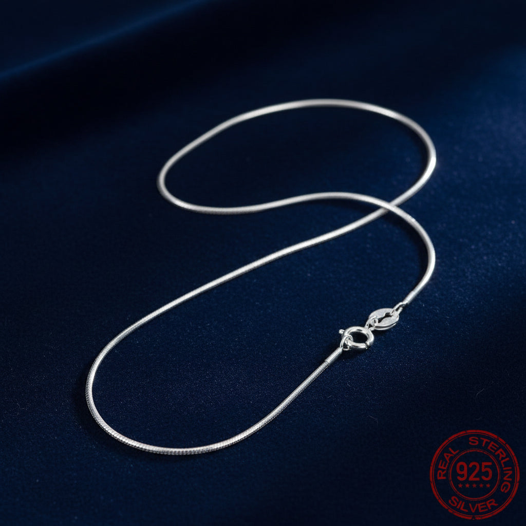 Collier chaîne serpent en argent sterling plaqué or
