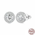 Boucles d'oreilles clous en argent sterling et zircon