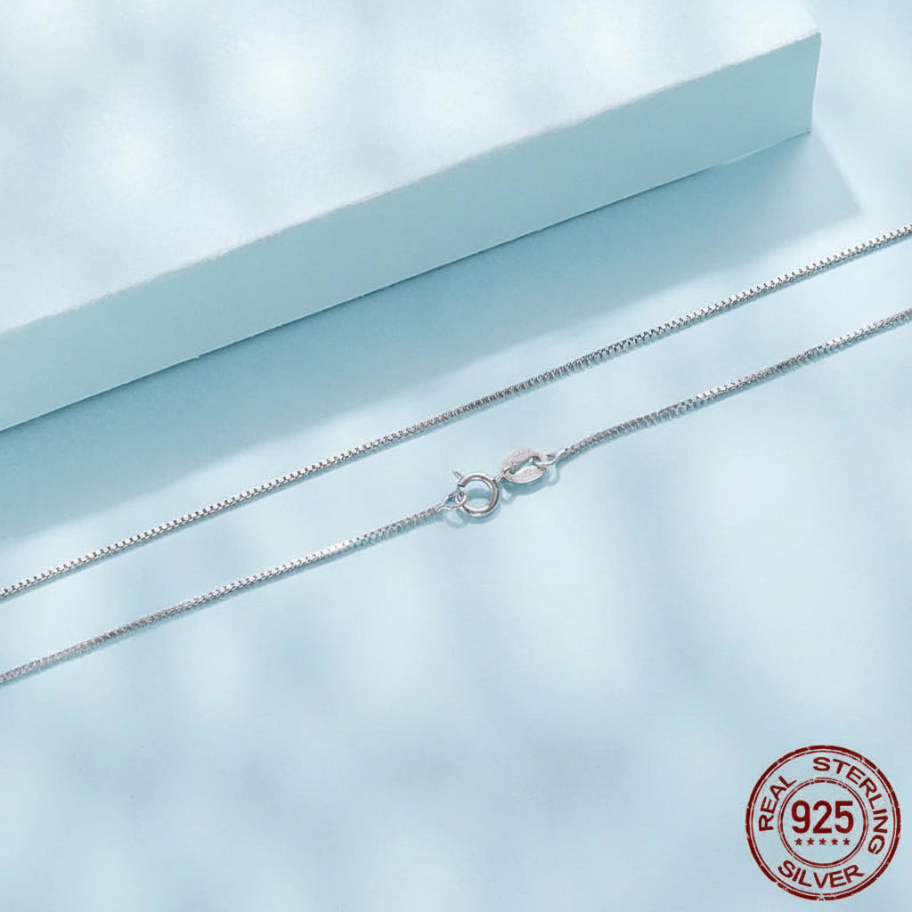 Collier en chaîne boîte en argent sterling plaqué or