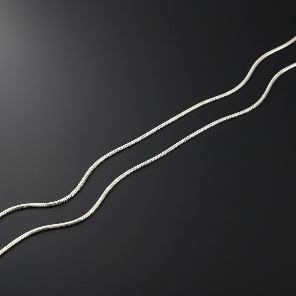 Collier chaîne serpent en argent sterling plaqué or