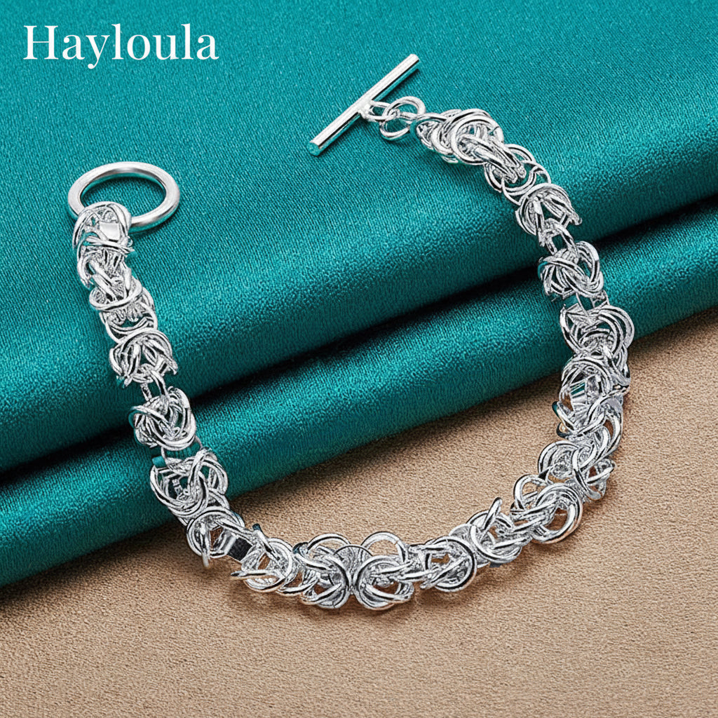 Sterling Silver Chain Bracelet & Necklace Set