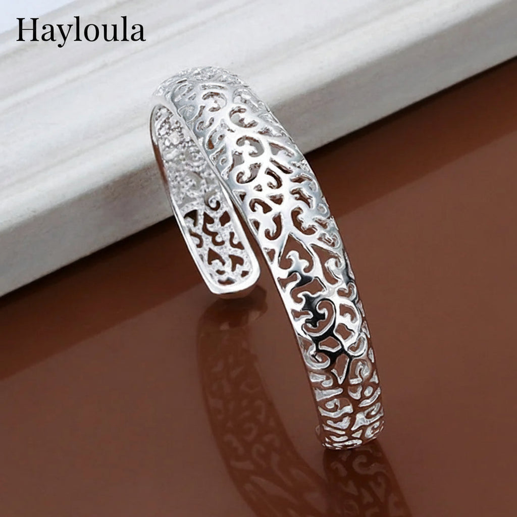 Sterling Silver Open Bangle Bracelet