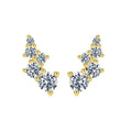 Sterling Silver Bubble Design Moissanite Stud Earrings