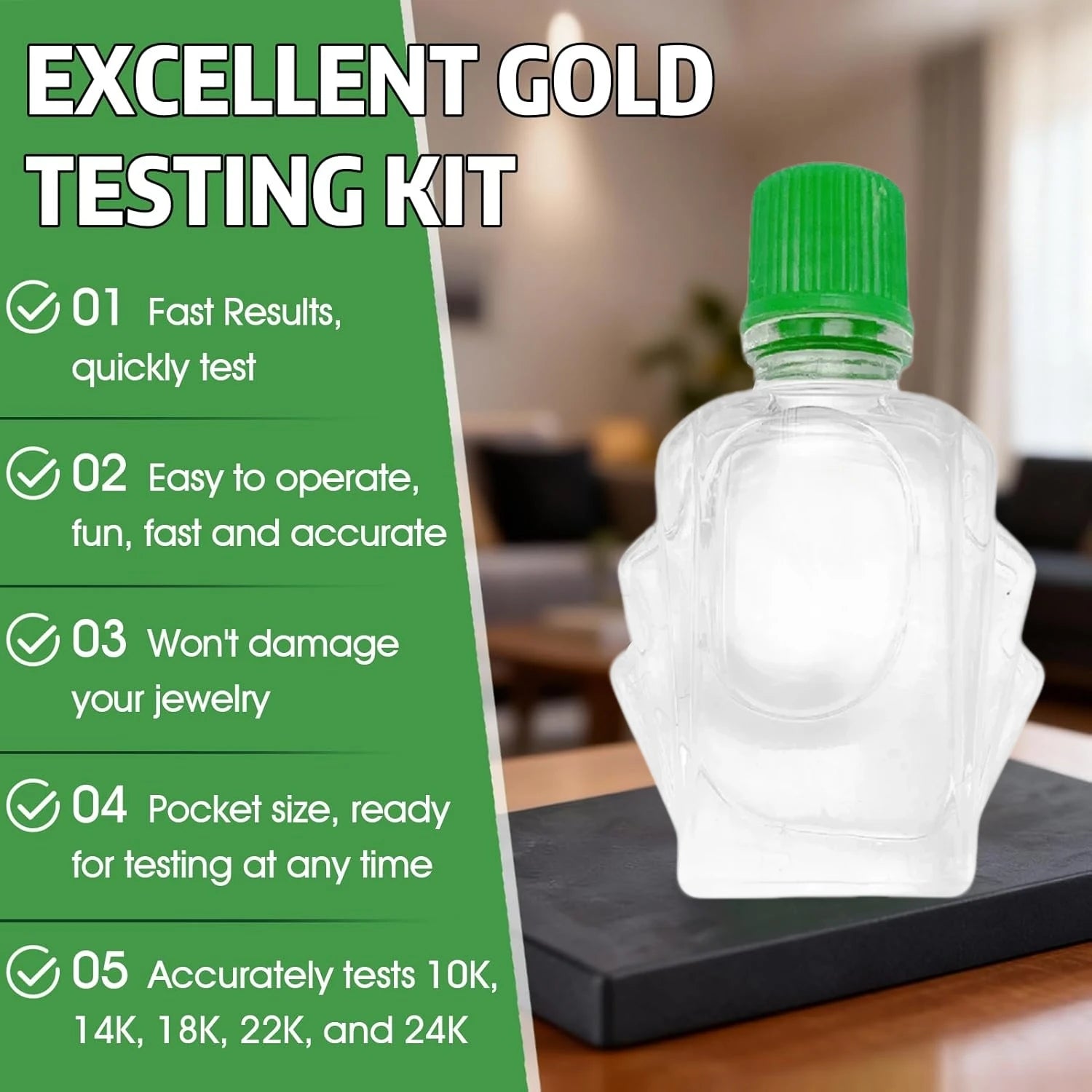 Gold Testing Stone & Acid Solution Kit