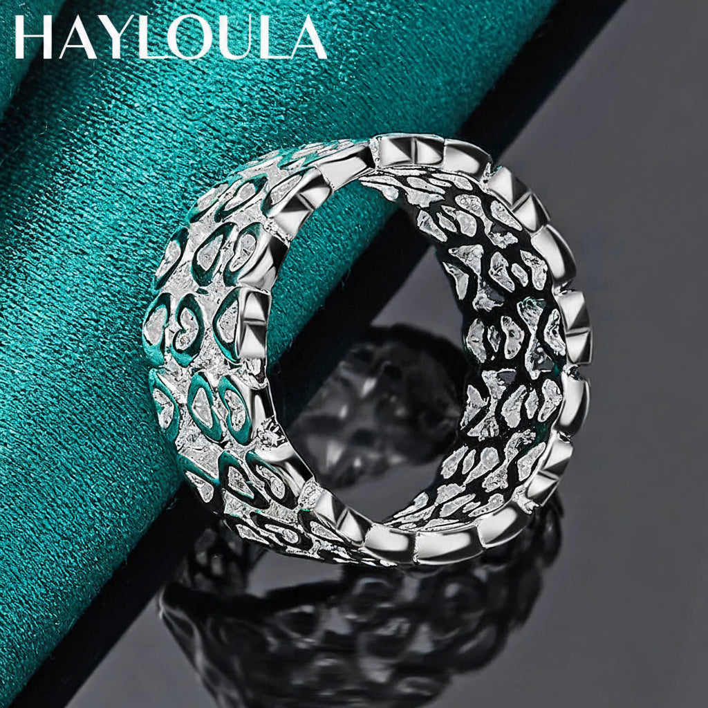 Sterling Silver Hollow Heart Ring II