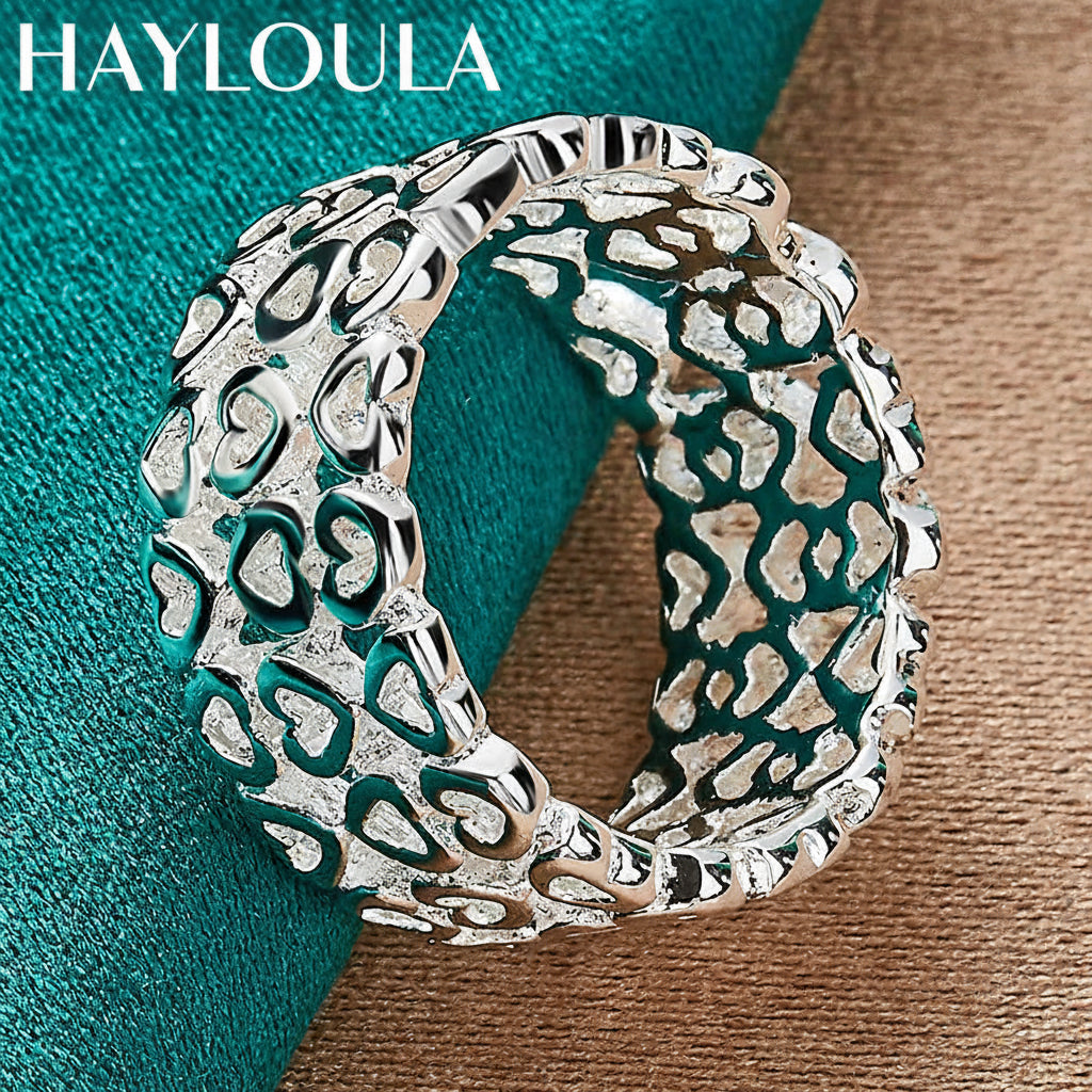 Sterling Silver Hollow Heart Ring II