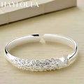 Sterling Silver Peacock Bangle Bracelet