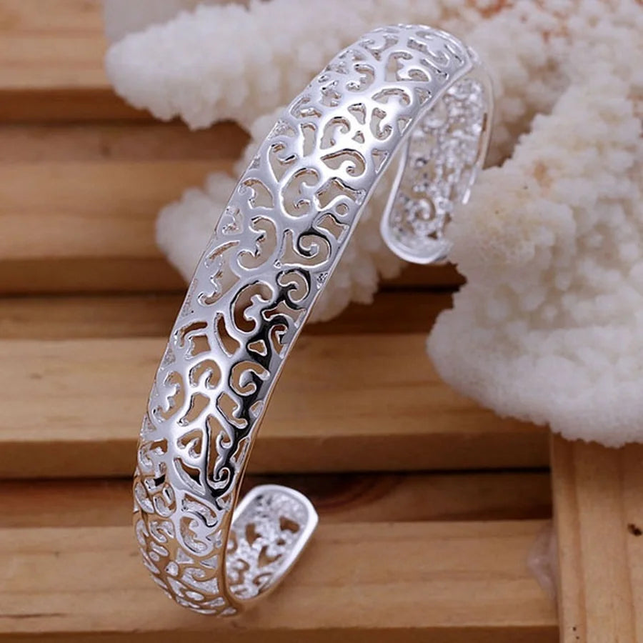 Sterling Silver Open Bangle Bracelet