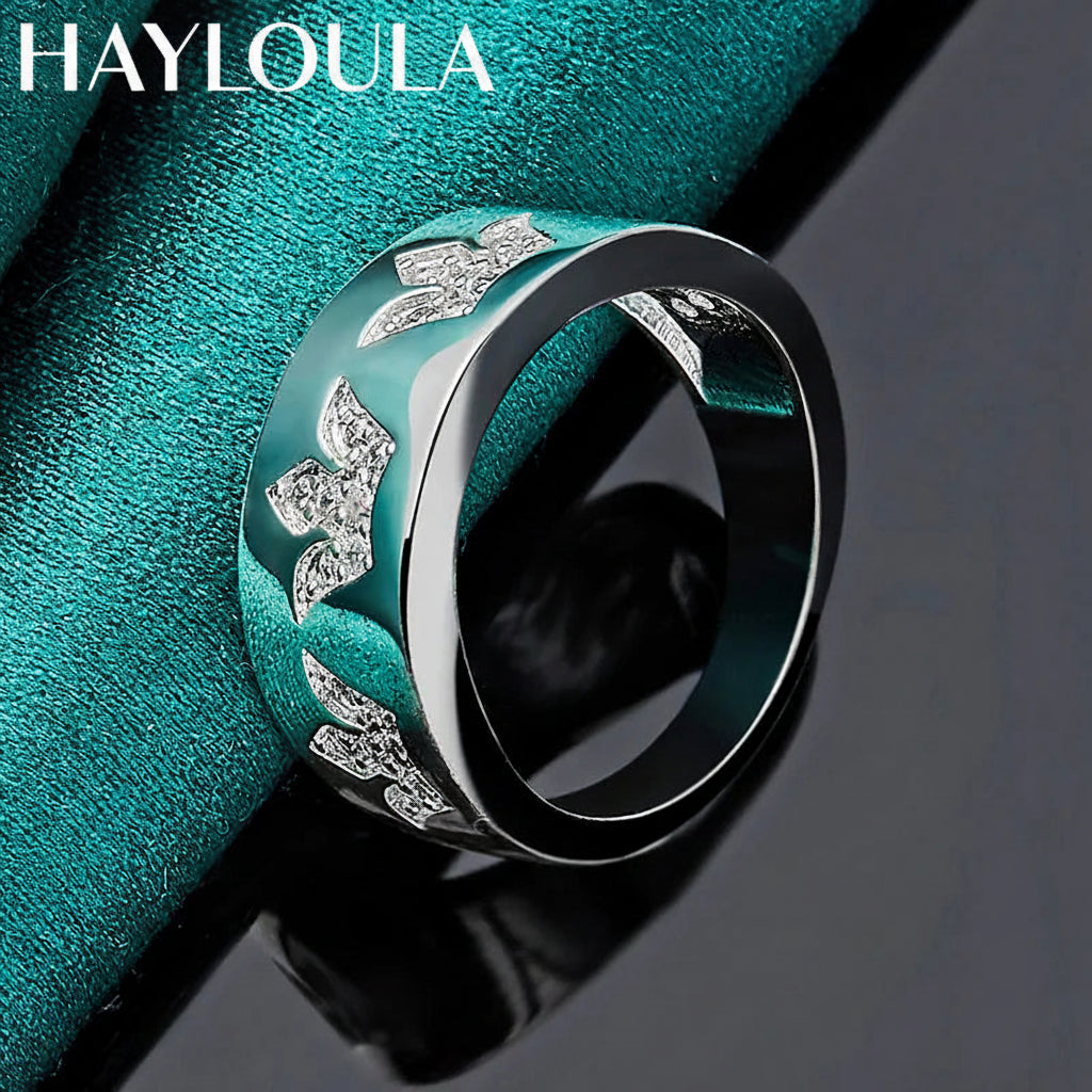 Sterling Silver Crown Zircon Ring