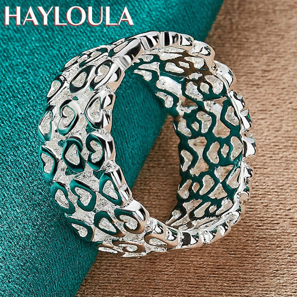 Sterling Silver Hollow Heart Ring