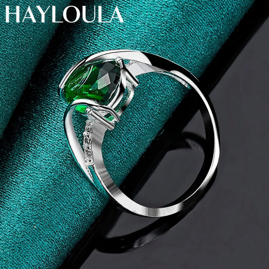 Sterling Silver Water Drop Turquoise Ring