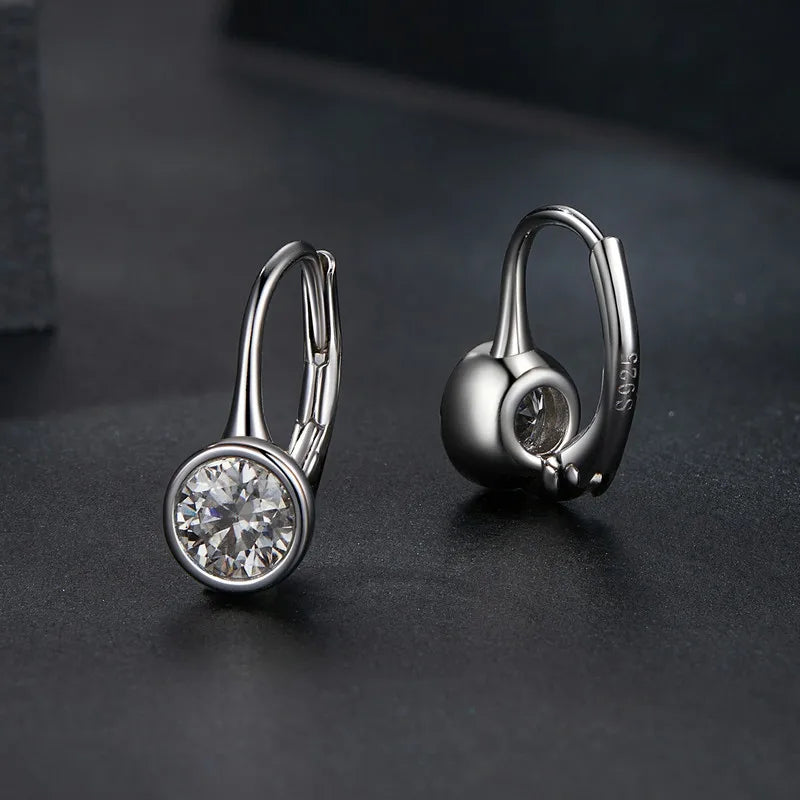 Sterling Silver Moissanite Stud Earrings