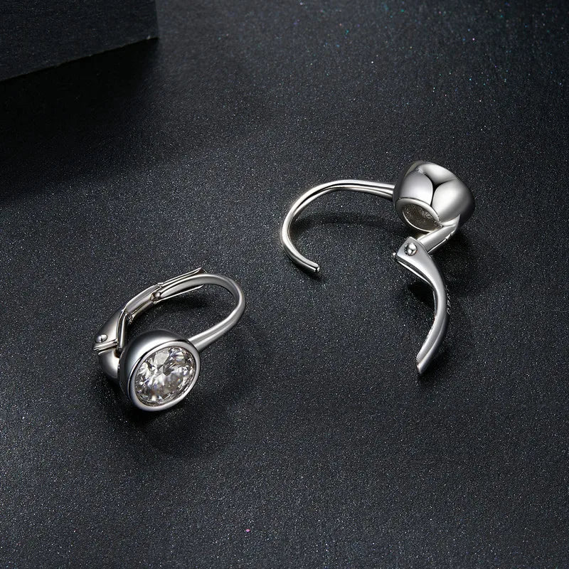 Sterling Silver Moissanite Stud Earrings