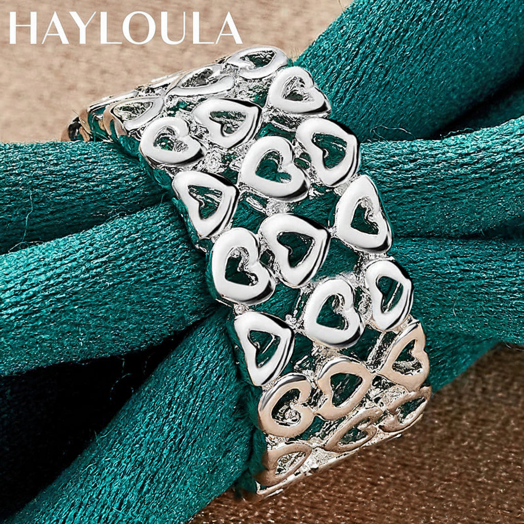 Sterling Silver Hollow Heart Ring