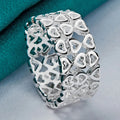 Sterling Silver Hollow Heart Ring