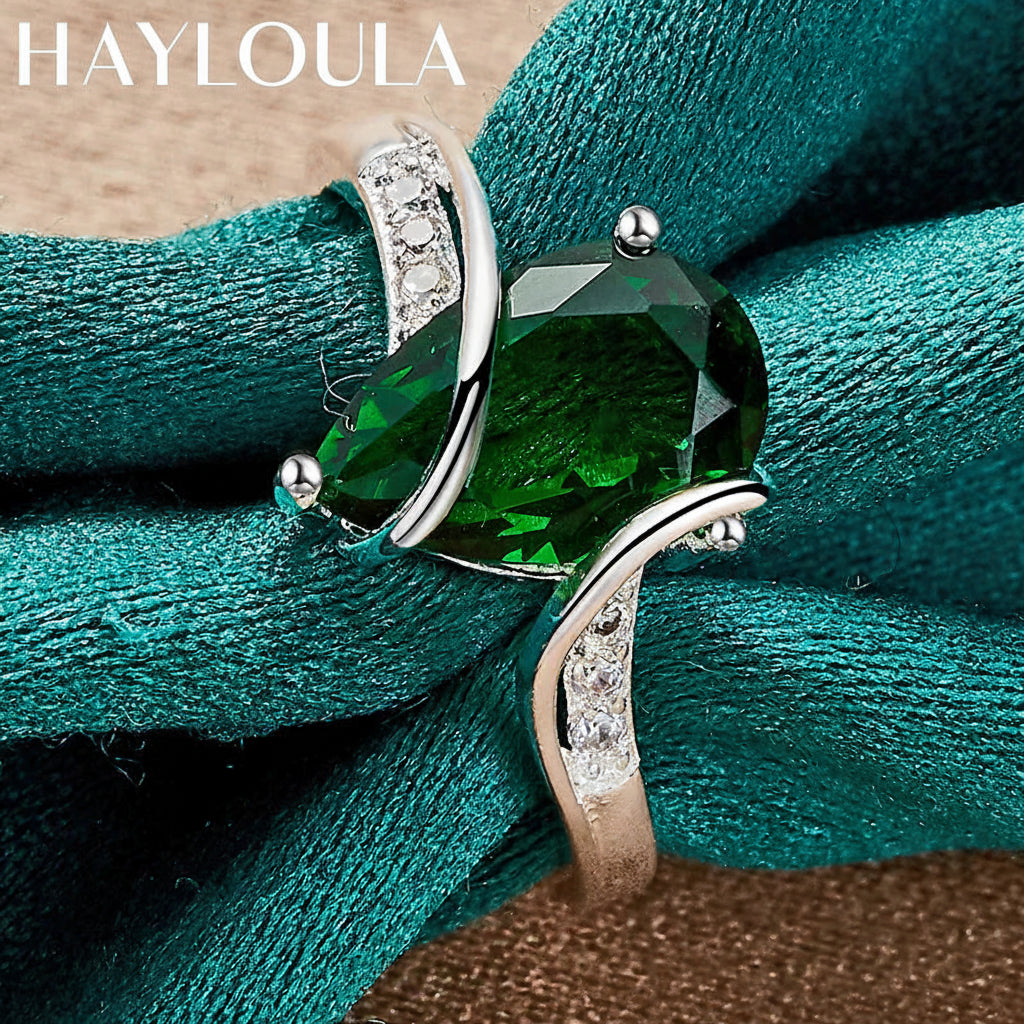 Sterling Silver Water Drop Turquoise Ring