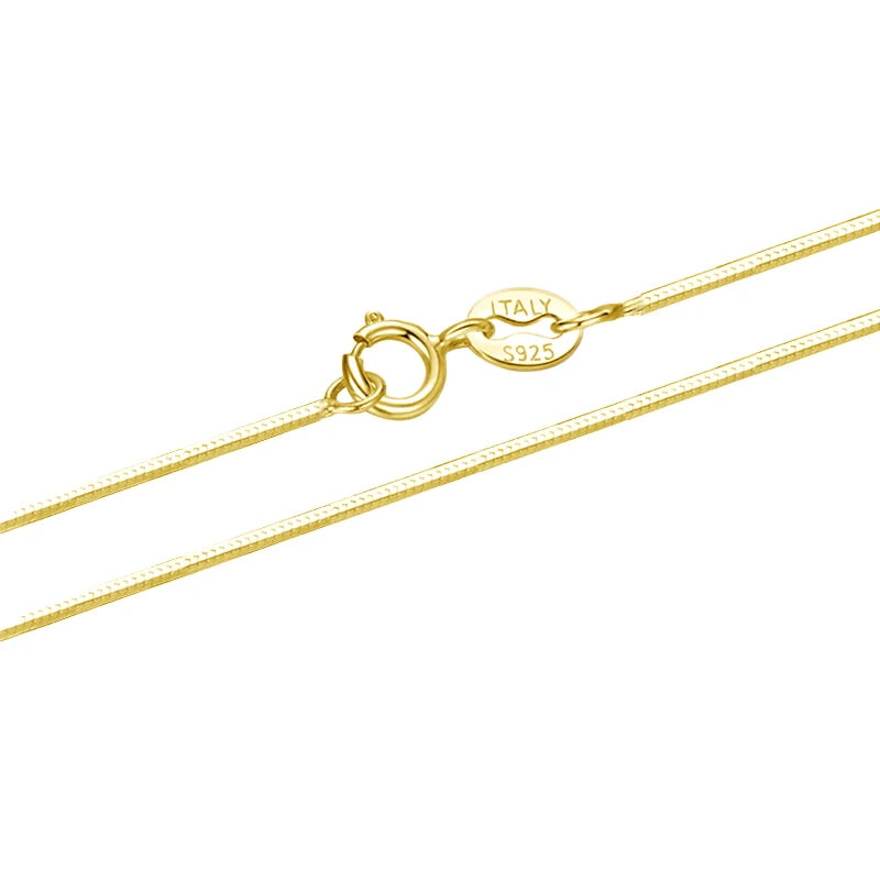 Sterling Silver Gold-Plated Snake Chain Necklace