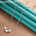 Sterling Silver Heart Snake Chain Necklace