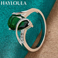 Sterling Silver Water Drop Turquoise Ring