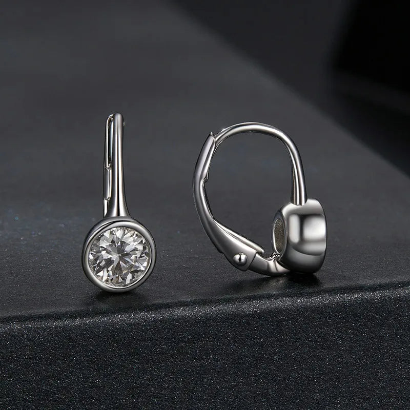 Sterling Silver Moissanite Stud Earrings