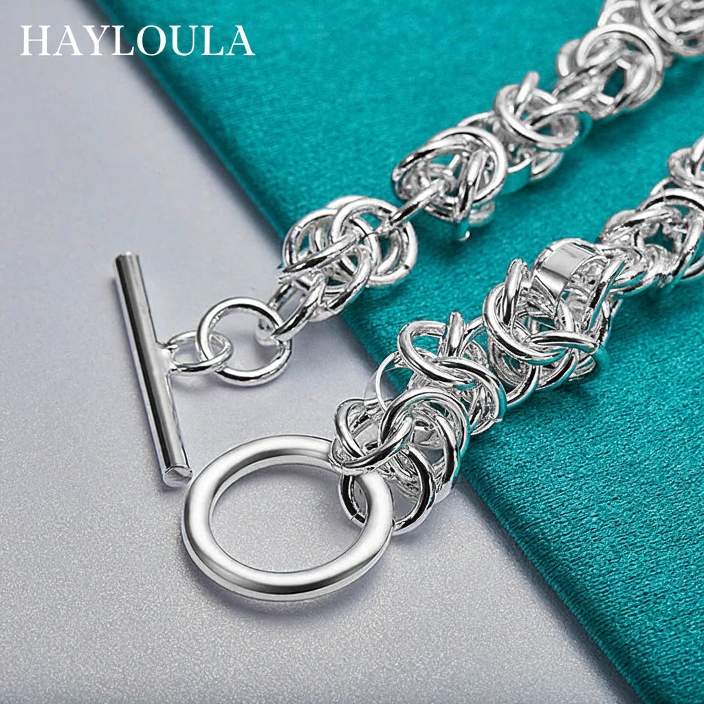 Sterling Silver Chain Bracelet & Necklace Set