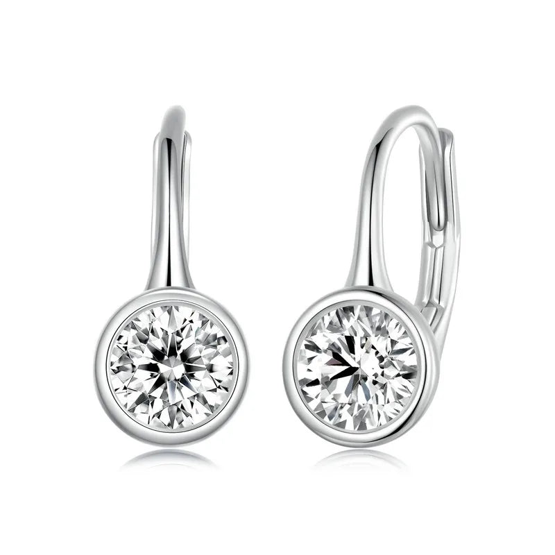 Sterling Silver Moissanite Stud Earrings