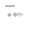 Boucles d'oreilles solitaires à clous en moissanite et argent sterling