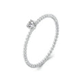Alliance corde éternité en argent sterling et moissanite