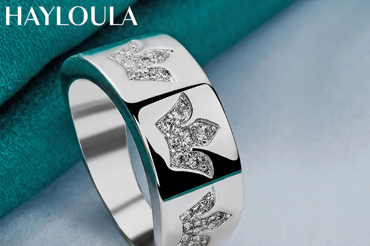 Sterling Silver Crown Zircon Ring